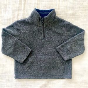 CHILDREN’S PLACE • Fleece Pull Over in Gray with Navy Blue Inside Collar